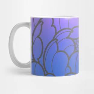 purple peony and wallpaper pattern Mug